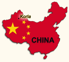 Korla, China map