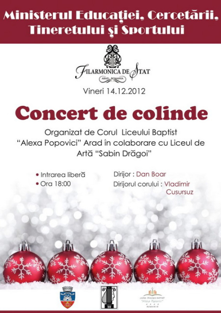 Concert de colinde la Arad