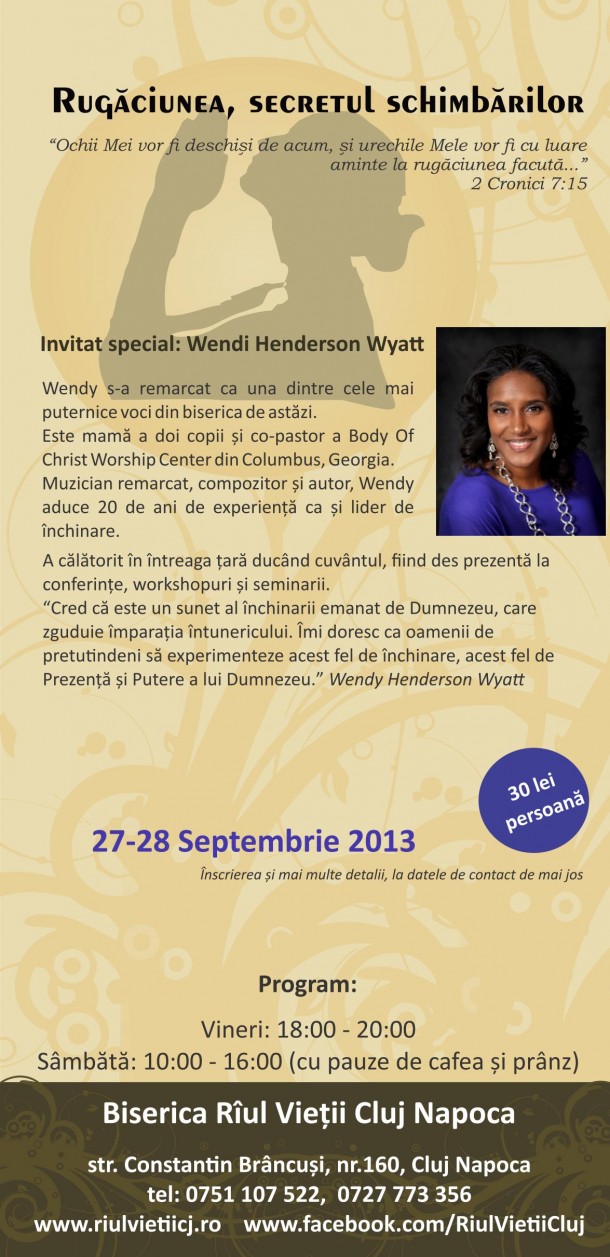 Conferința “Rugăciunea, secretul schimbărilor”, Cluj-Napoca