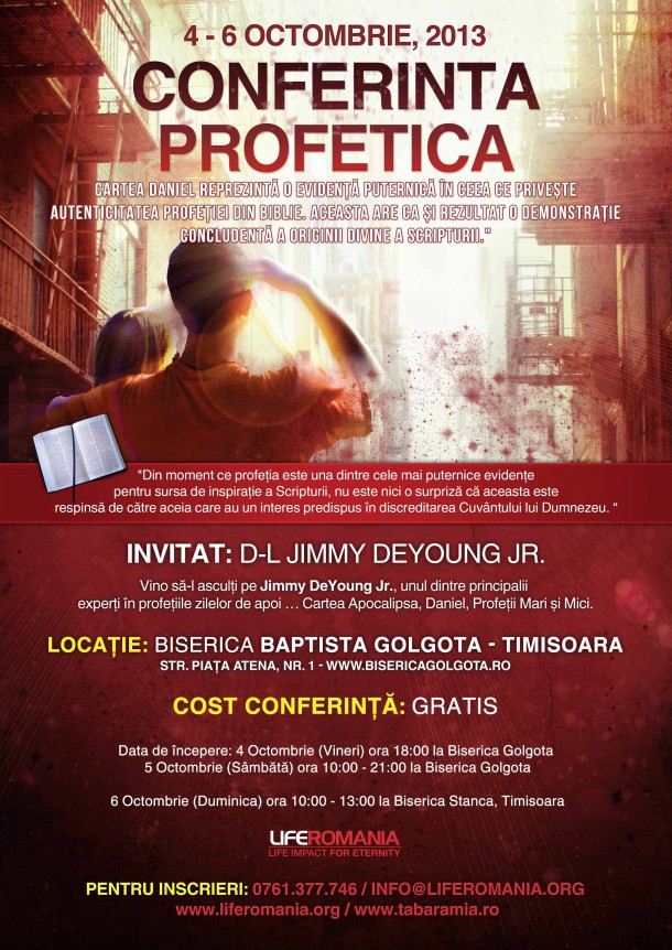 Conferința profetică cu Jimmy de Young Jr. la Timișoara