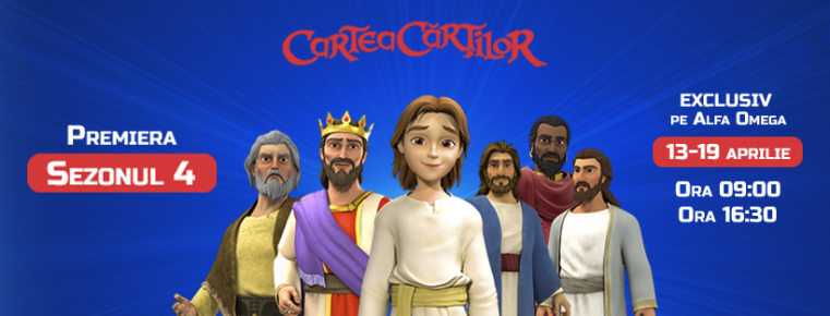 UPDATE PREMIERA Sezonului 4, exclusiv pe Alfa Omega TV și pe pagina de Facebook Cartea Cărților!
