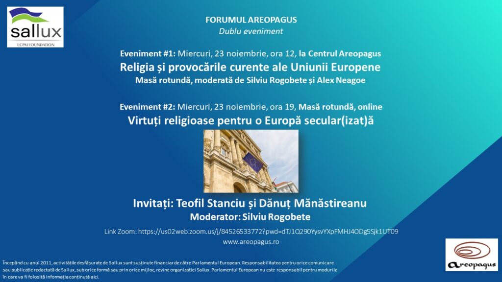 Dublu eveniment la Centrul Areopagus din Timișoara