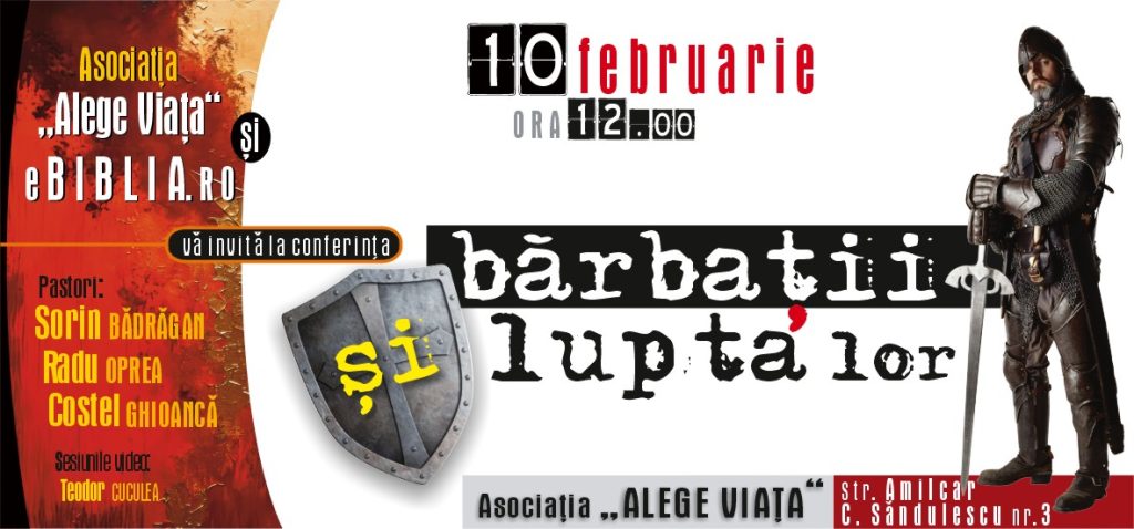 Eveniment multimedia: Conferința „Bărbații și lupta lor” la București