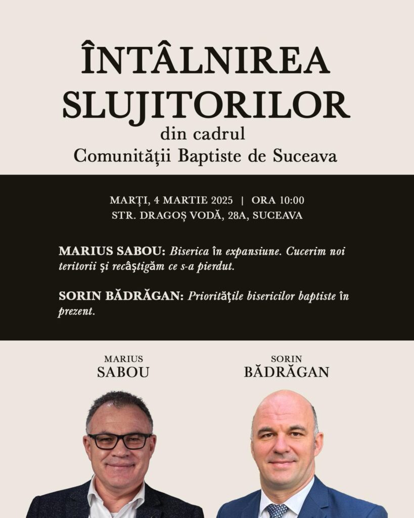 Întâlnirea lucrătorilor comunității baptiste Suceava